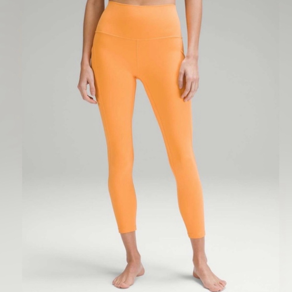 lululemon Align Ribbed High Rise Pant 25” - Mango Dream - 6